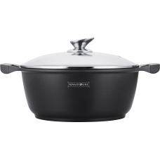 Royalty Line Cratita cu interior marmorat cu capac 28 cm, 5.7 litri